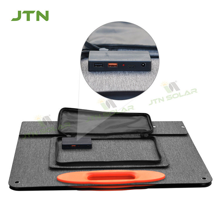 Camping extérieur 2*USB QC3.0 DC Type C Chargeur Mono Portable Sac pliable solaire 60W Panneau solaire pliable