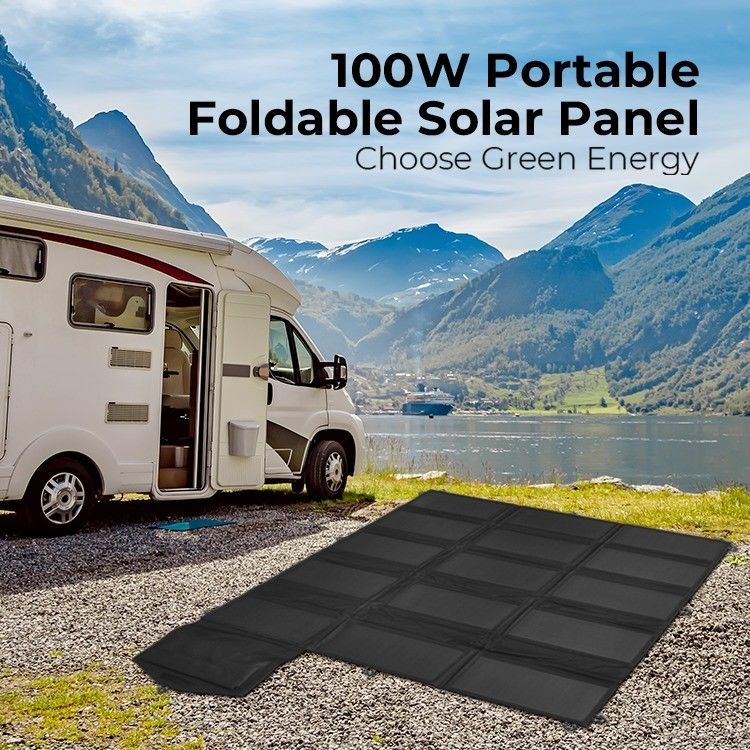 Chargeur de panneau solaire portable à énergie solaire flexible de 100 W pour la centrale électrique de camping-car
