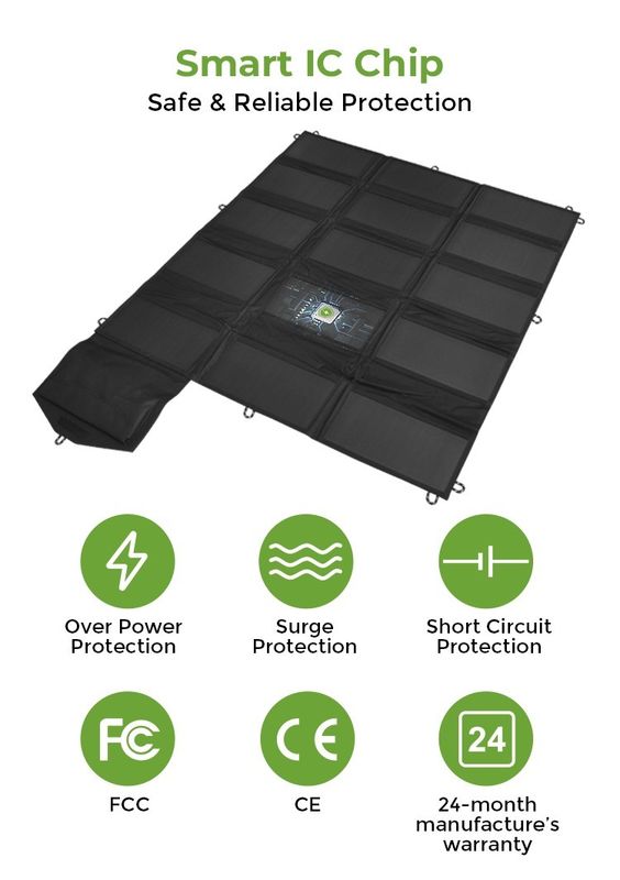 Chargeur de panneau solaire portable à énergie solaire flexible de 100 W pour la centrale électrique de camping-car