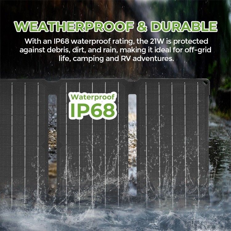 Panneau solaire au silicium monocristallin de 190*356*30 mm pour alimentation électrique de camping portable