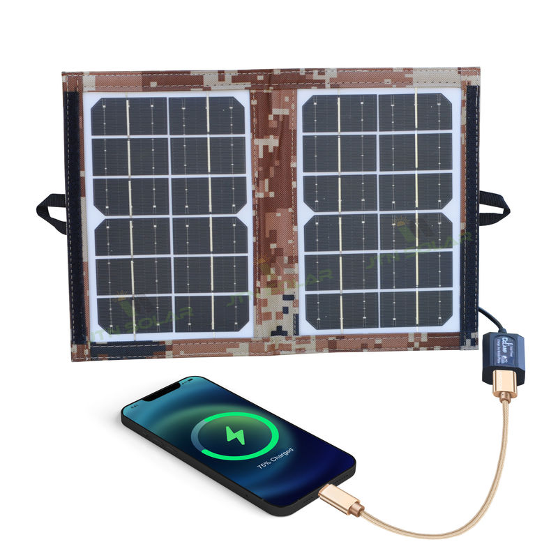 156.75mmx156.75mm Taille de cellule 6W Panneau solaire Portable et pliable pour le camping en plein air