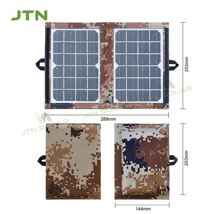156.75mmx156.75mm Taille de cellule 6W Panneau solaire Portable et pliable pour le camping en plein air