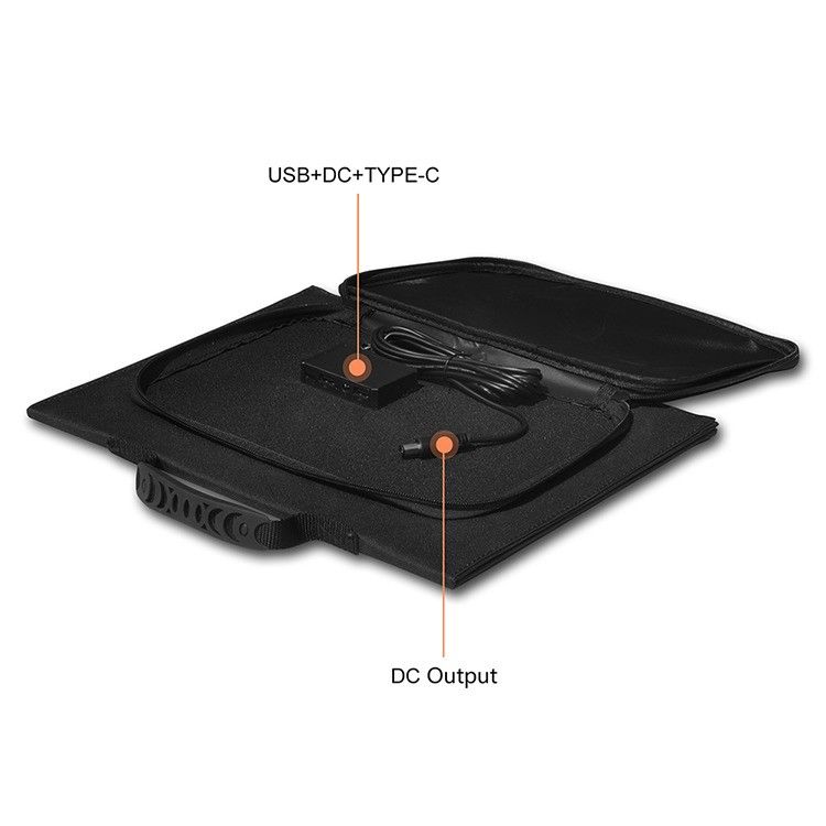 Chargeur portable pliable à panneau solaire de 40 W certifié CE/FCC/ROHS/PSE