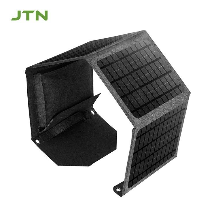 Chargeur de panneau solaire de conception pliable 24W/30W pour ordinateur portable et téléphone de camping extérieur