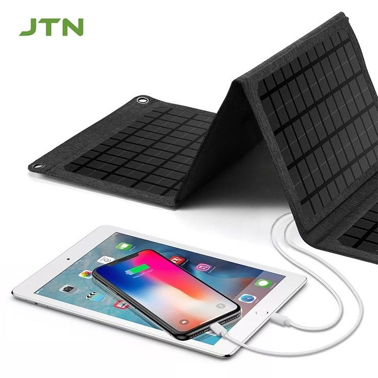 Chargeur de panneau solaire de conception pliable 24W/30W pour ordinateur portable et téléphone de camping extérieur