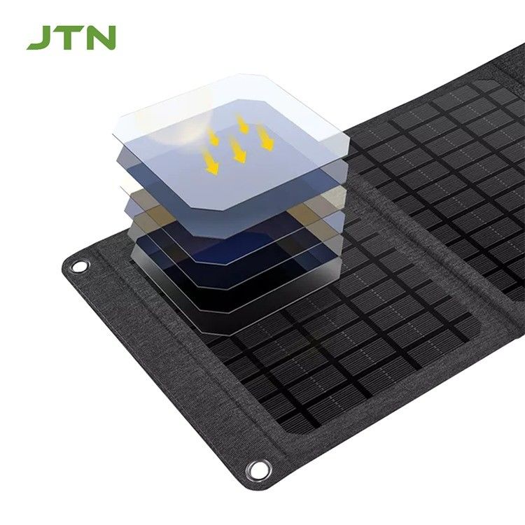 Chargeur de panneau solaire de conception pliable 24W/30W pour ordinateur portable et téléphone de camping extérieur