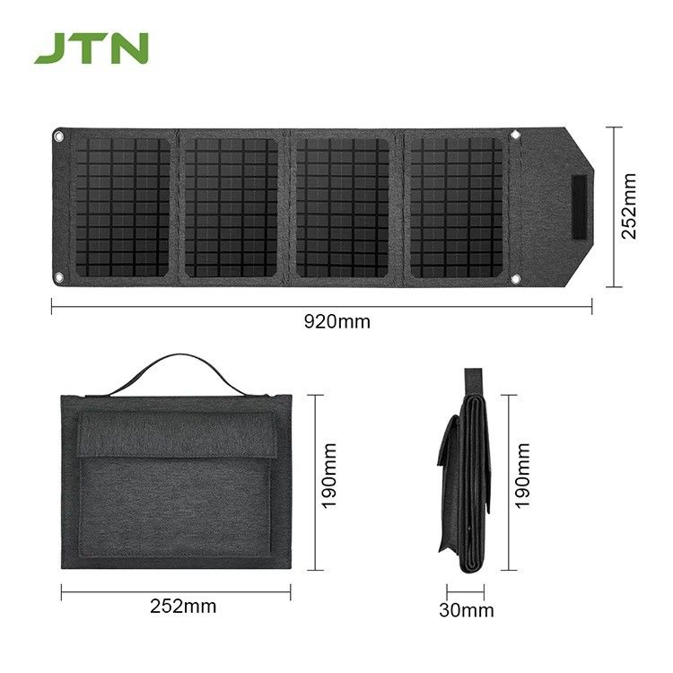 Chargeur de panneau solaire de conception pliable 24W/30W pour ordinateur portable et téléphone de camping extérieur