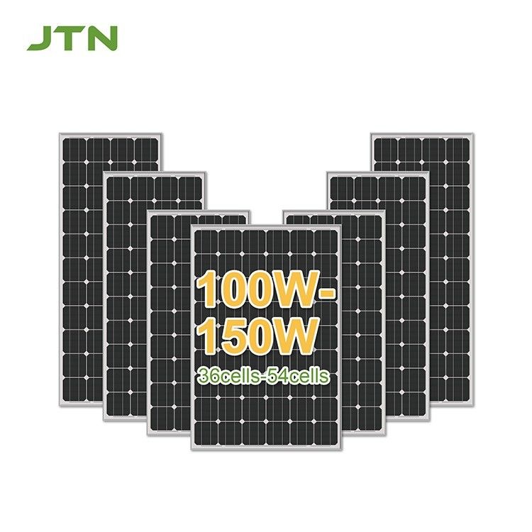 Panneau photovoltaïque mono noir 100W 170W avec matériau de surface PET/ETFE/GLASS