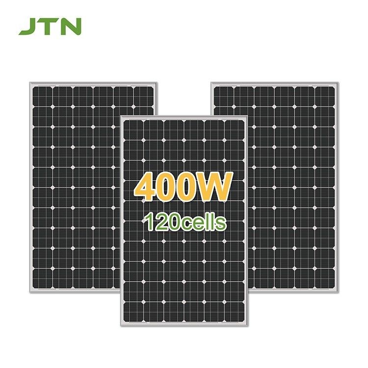 Panneau solaire noir complet de 400 watts avec matériau de surface en verre et 12 ans de fabrication