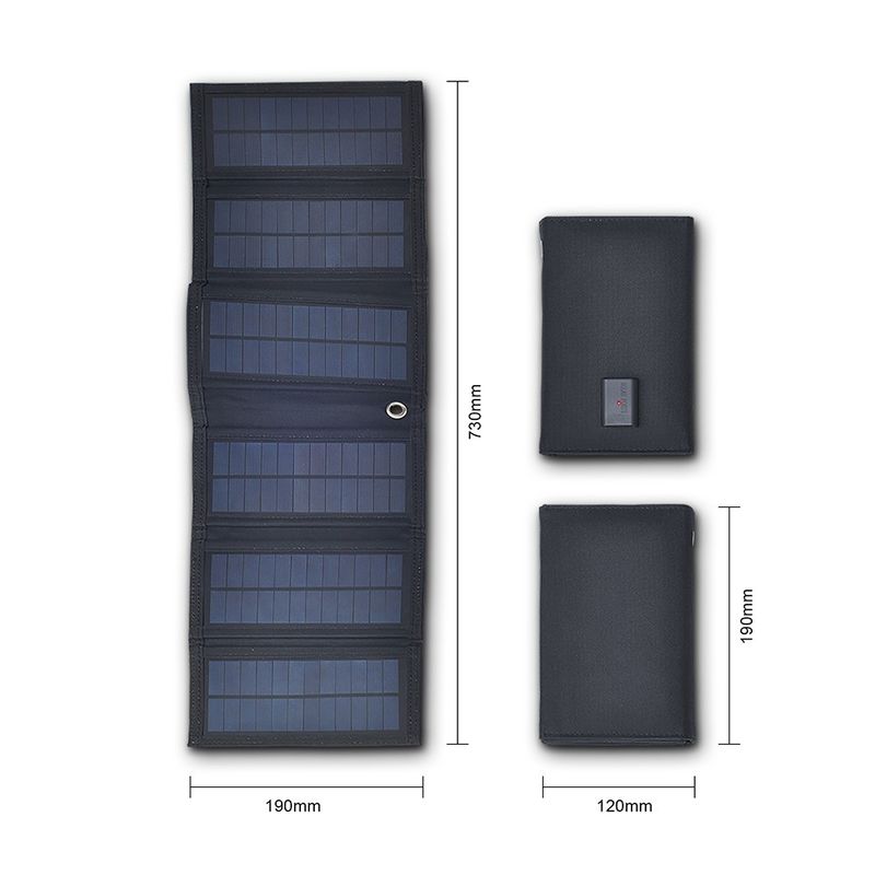 Cellules solaires 14w 15w Panneau de chargeur de téléphone solaire pliable avec matériau de surface PET/ETFE