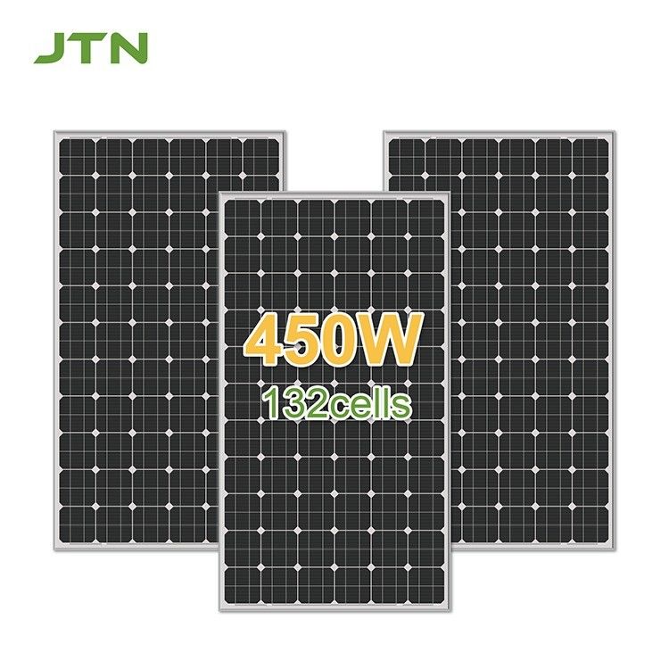 Panneaux photovoltaïques mono semi-cellules de 450 watts avec impression de logo personnalisée et connecteur compatible