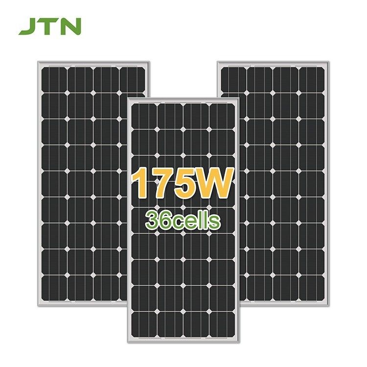 Matériau de surface en PET/ETFE/verre Panneaux solaires mono 175W pour système d'énergie solaire à domicile