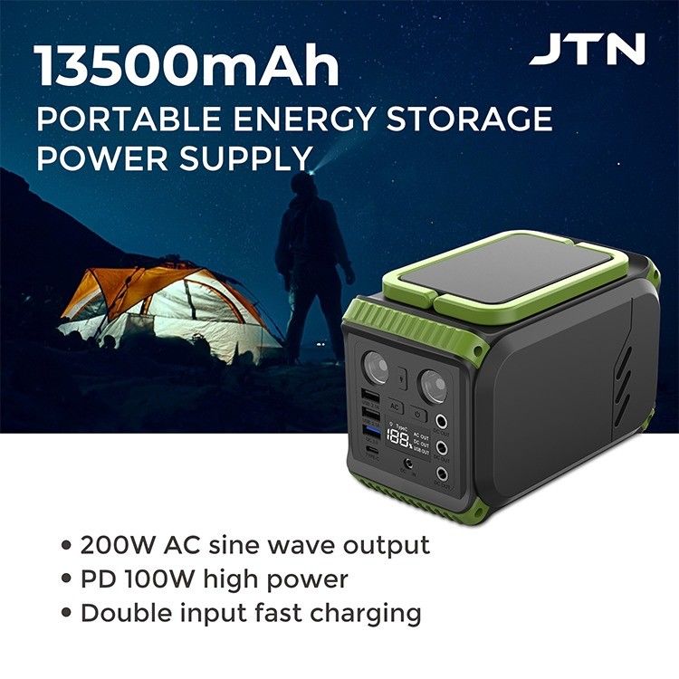 Panneau solaire de camping extérieur centrale électrique générateur portable Lifepo4 Lithium 110V 200W