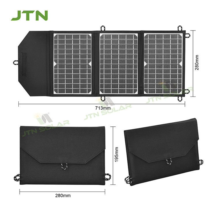 Panneau solaire portable léger Porte USB mono-cellule 20W pour les maisons mobiles