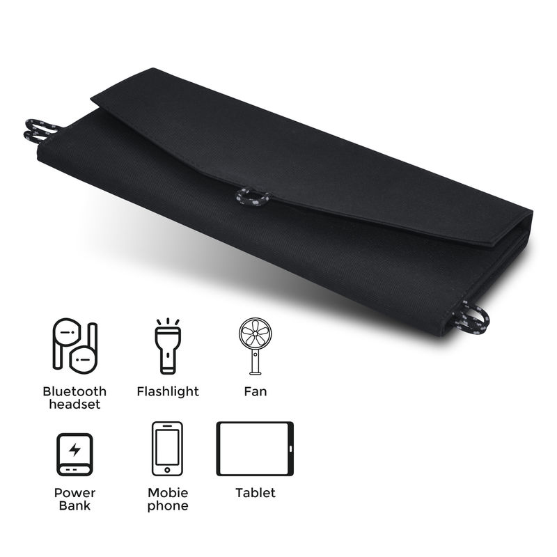 Dispositifs de camping personnalisés mini ronds semi-flexibles 21W panneau solaire pliable avec 1