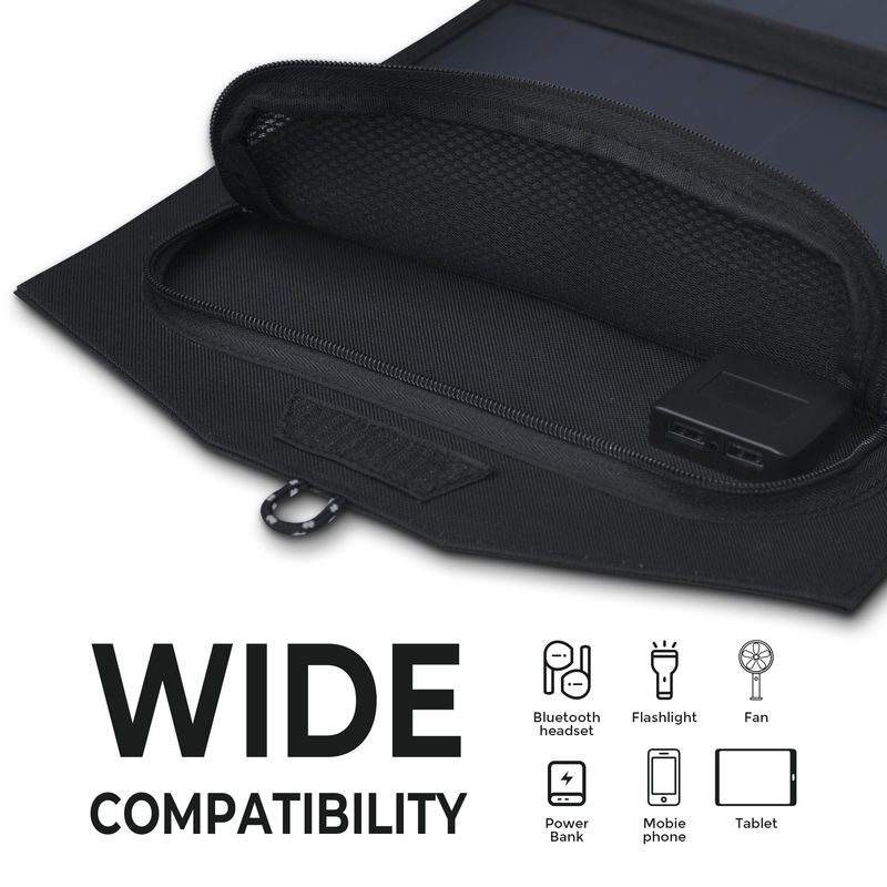 740g Sunpower ETFE 3 pliable 21w 20w panneau solaire pliable portable chargeur solaire pliable sac pour téléphone
