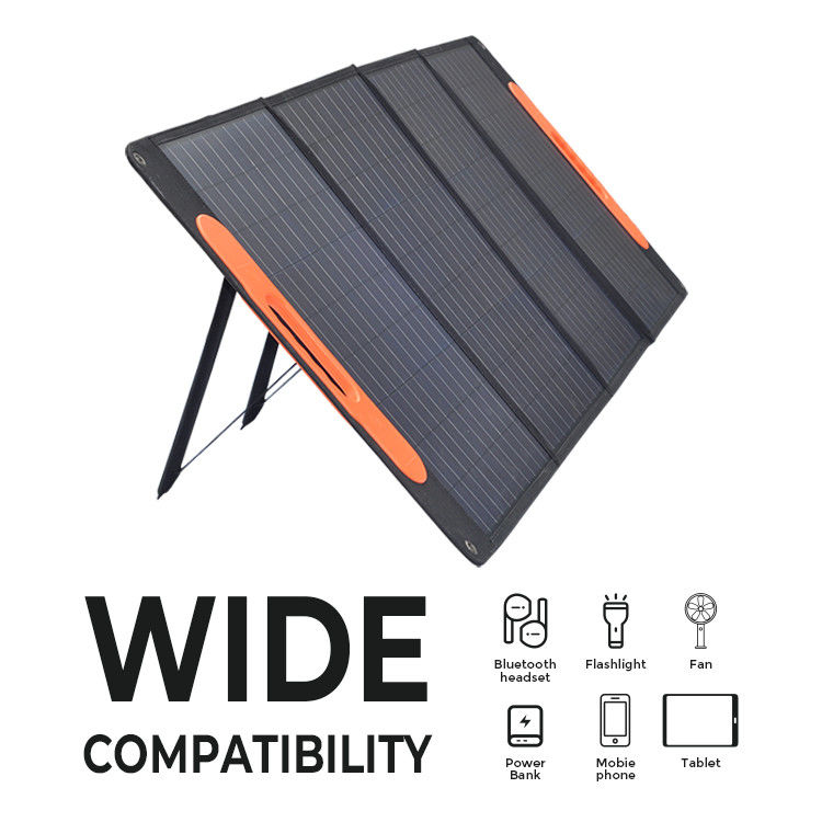 Panneaux solaires portables légers et flexibles Silicium monocristallin pour caravane extérieure 120w