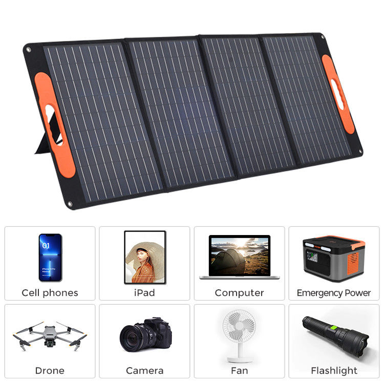 Panneaux solaires portables légers et flexibles Silicium monocristallin pour caravane extérieure 120w