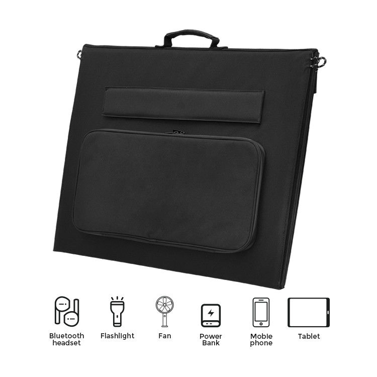 Panneau solaire pliable flexible portatif de 200w 220w avec poignée en plastique HDPE et support de mise à la terre