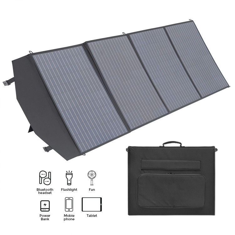 Chargeur de panneau solaire pliable portable de 200 W pour le camping et la randonnée