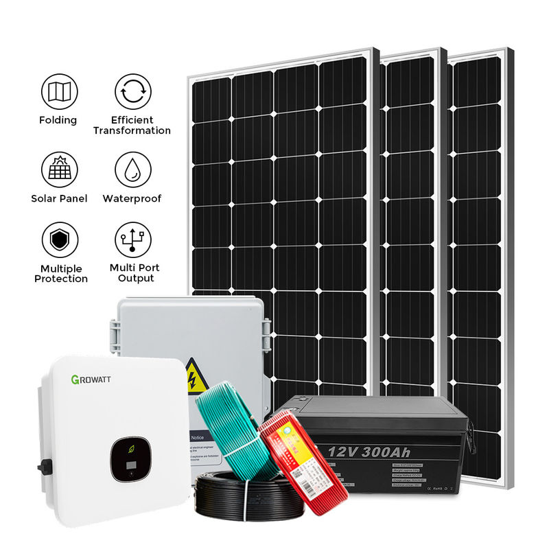 Système d'énergie solaire hors réseau maison 10 kW générateur solaire d'énergie verte onduleur hybride